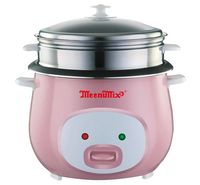 Image of Meenumix 2.8L Rice Cooker With Glass Lid 1000W White/Pink